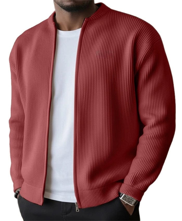Cardigan zippé côtelé DONACCI