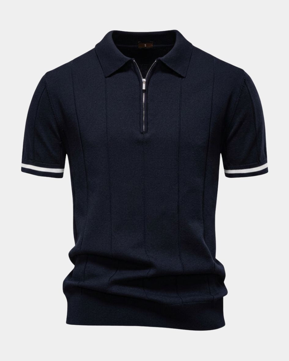 Clark | Polo-Shirt à Zip Strick