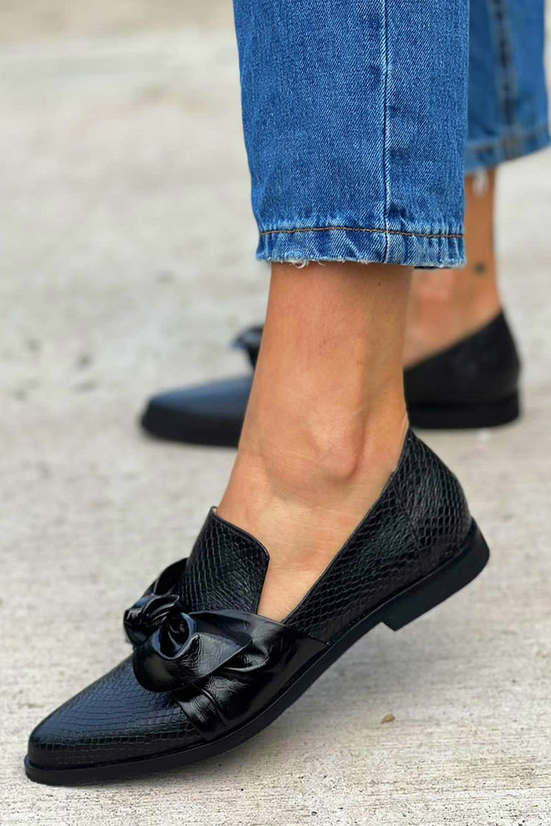 Orla™ - Ballerines noires avec nœud