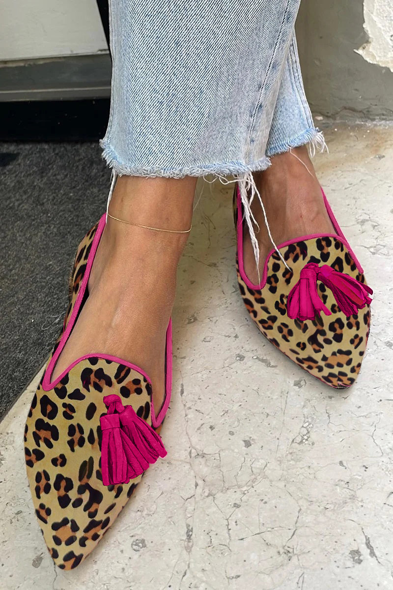 Asma™ - Chaussures plates à motif léopard
