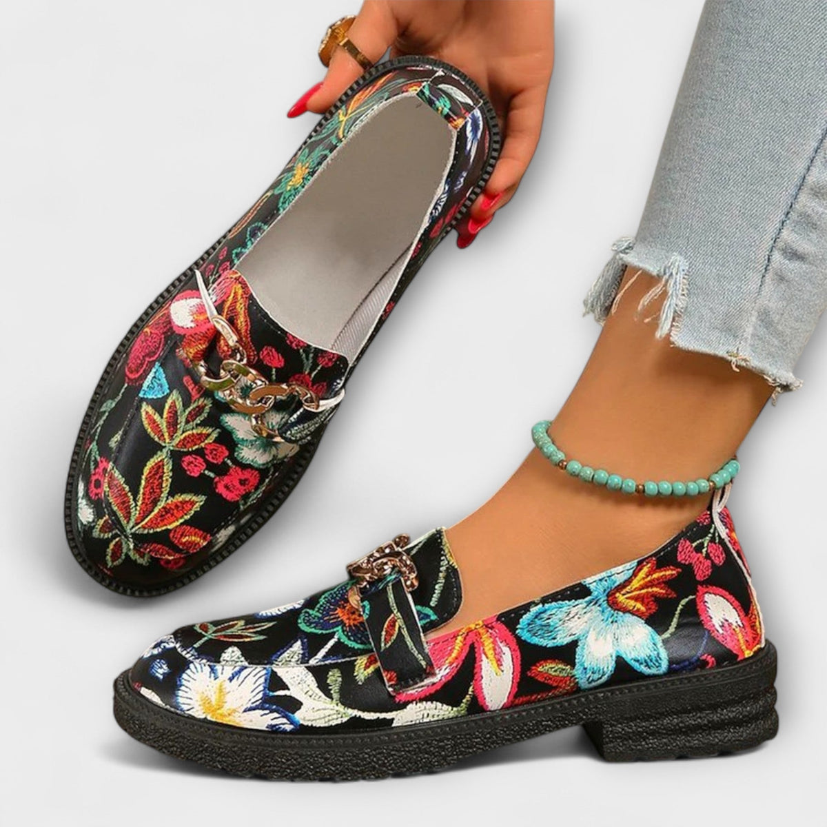 Camille - Pantoufles Multicolores Audacieuses