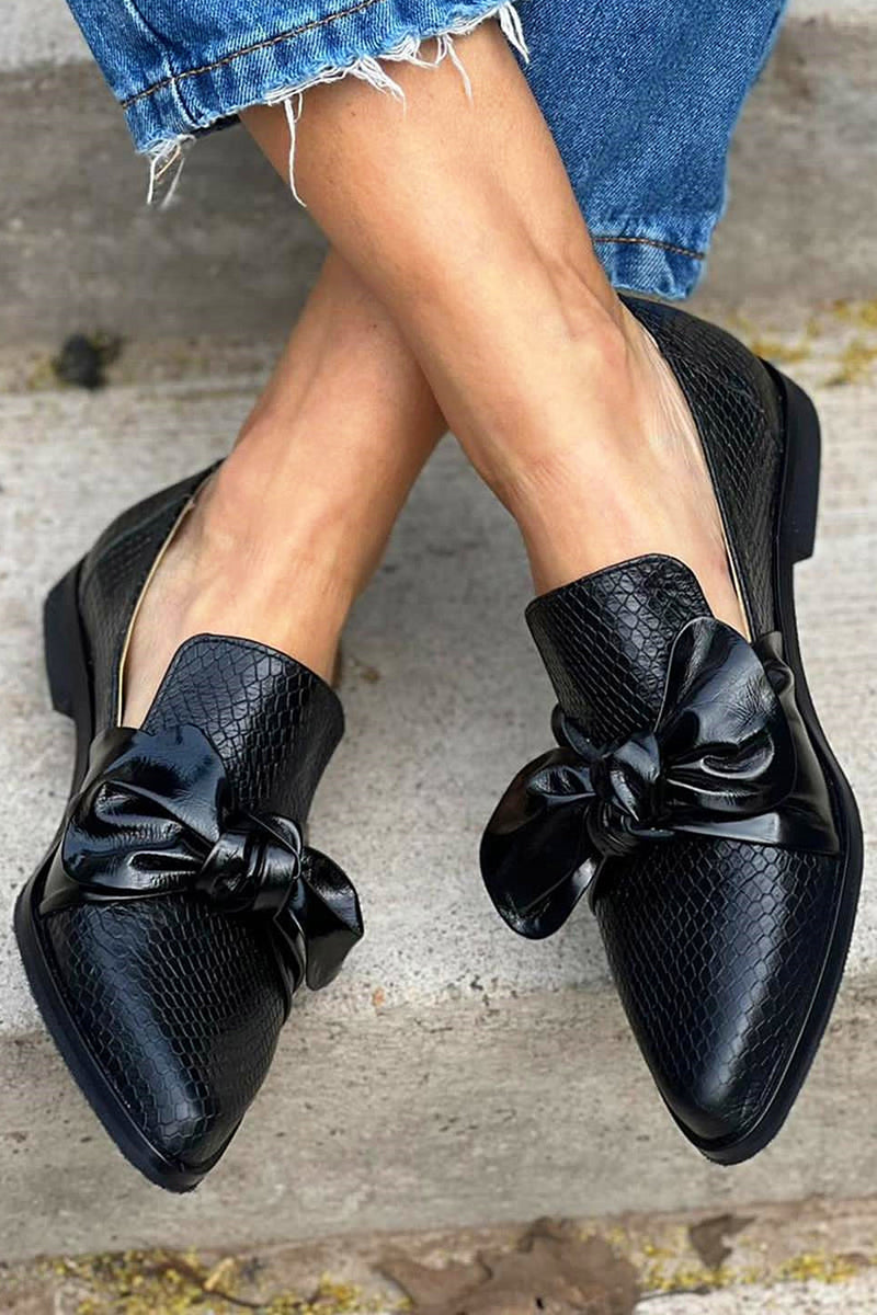 Orla™ - Ballerines noires avec nœud