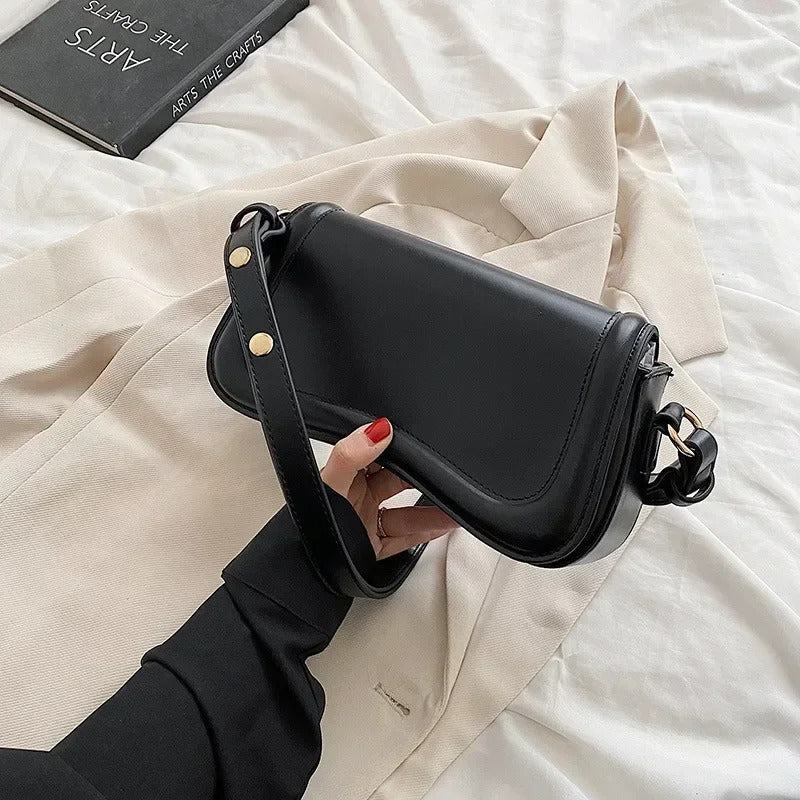 Sac à main en cuir vegan Cadence Wavy Flap