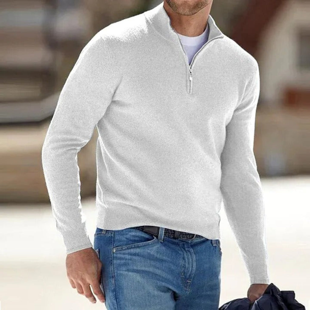 Noah | Pull pour hommes avec col montant et fermeture éclair