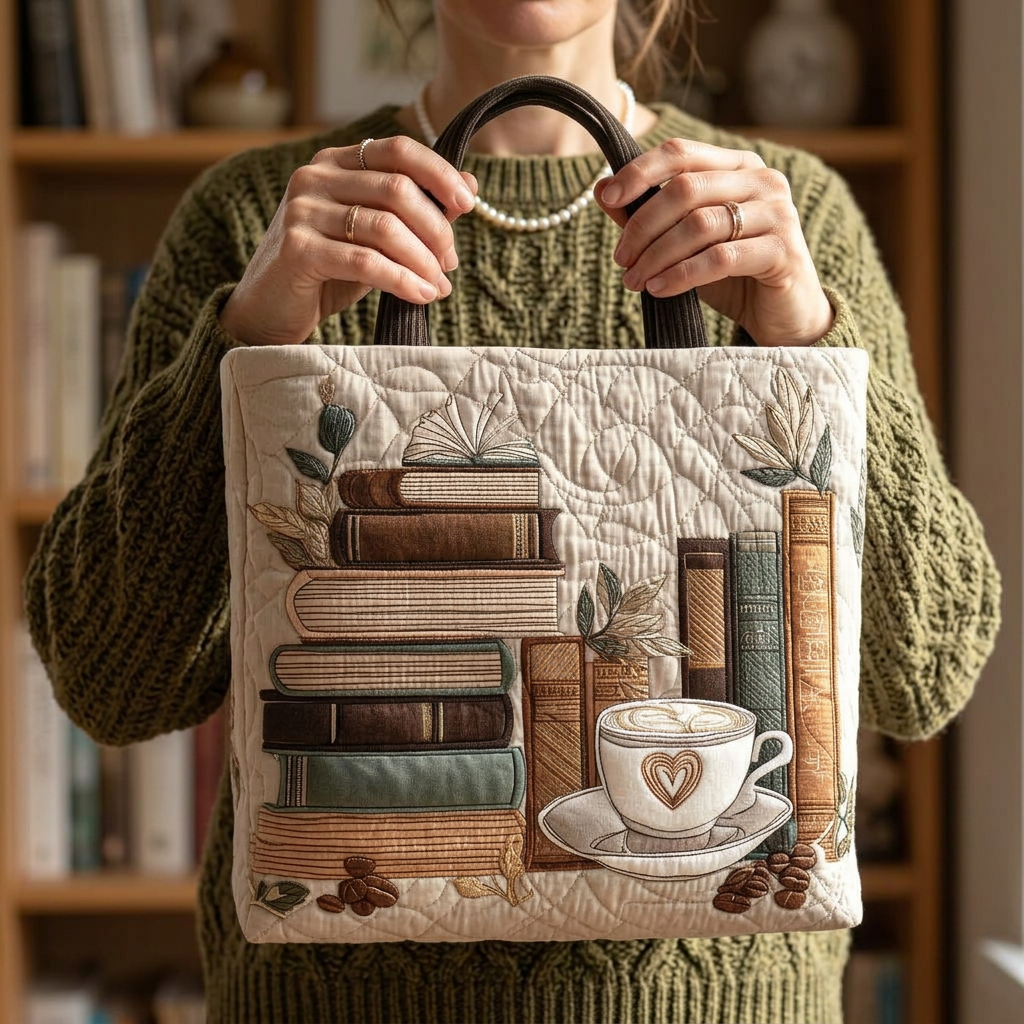 Sac fait main avec design café