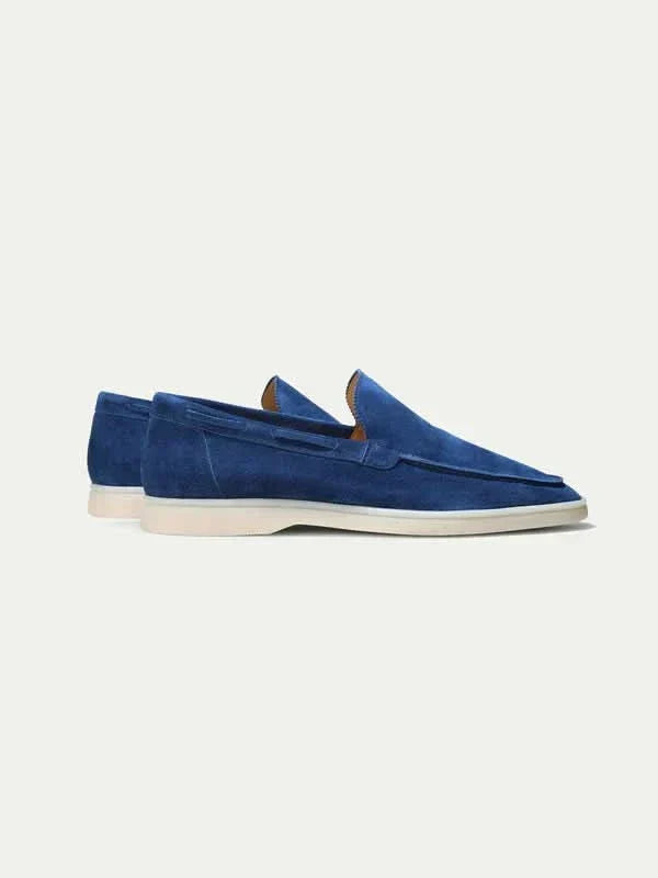 Mocassin en daim classique Bleu Baie