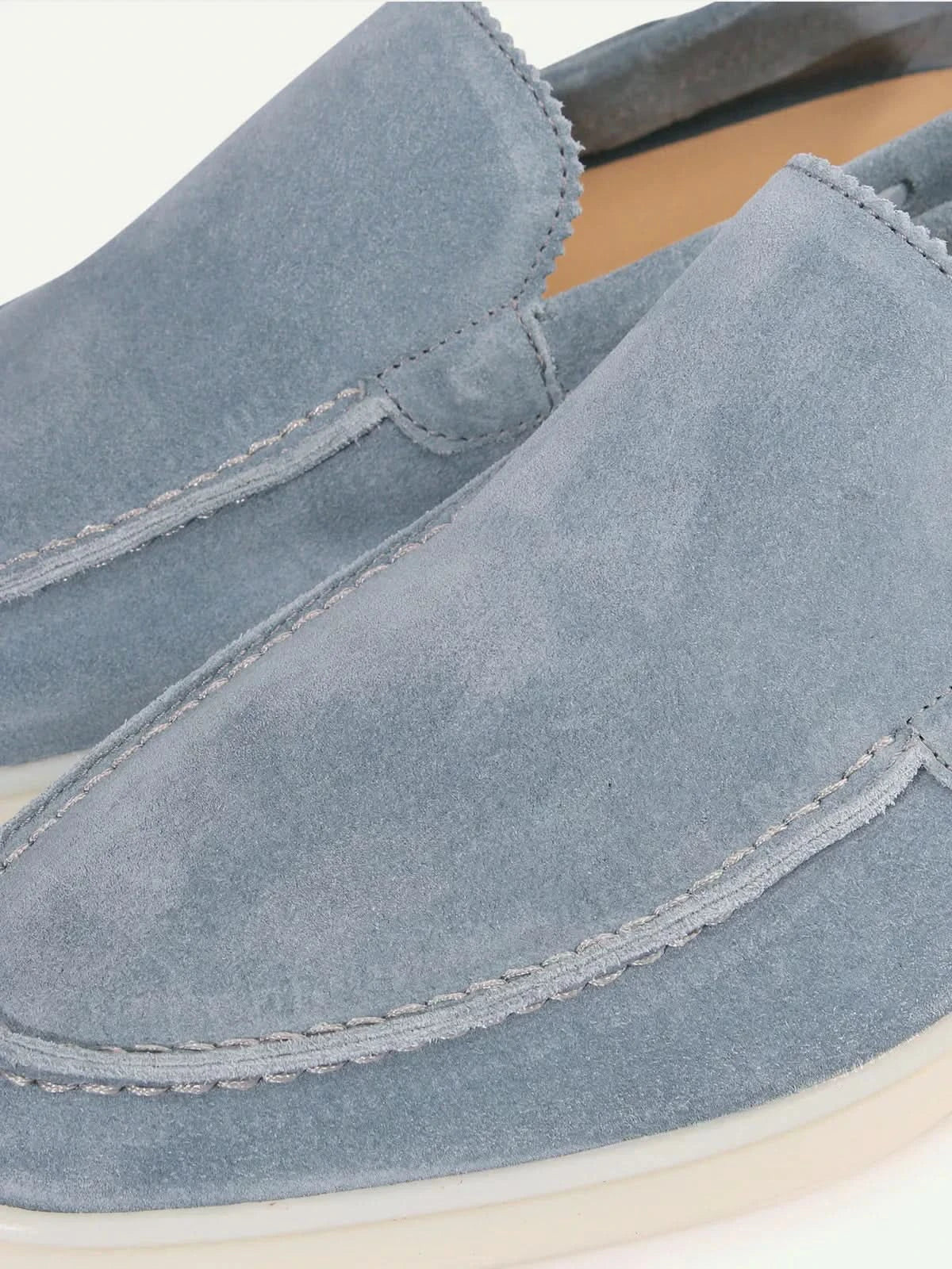 Mocassin en daim classique Bleu bébé