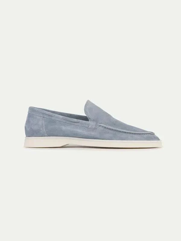 Mocassin en daim classique Bleu bébé