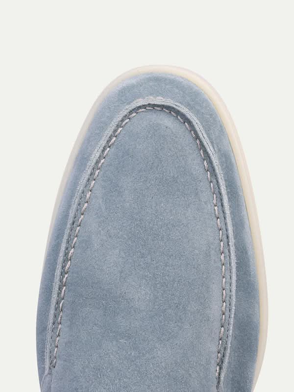 Mocassin en daim classique Bleu bébé