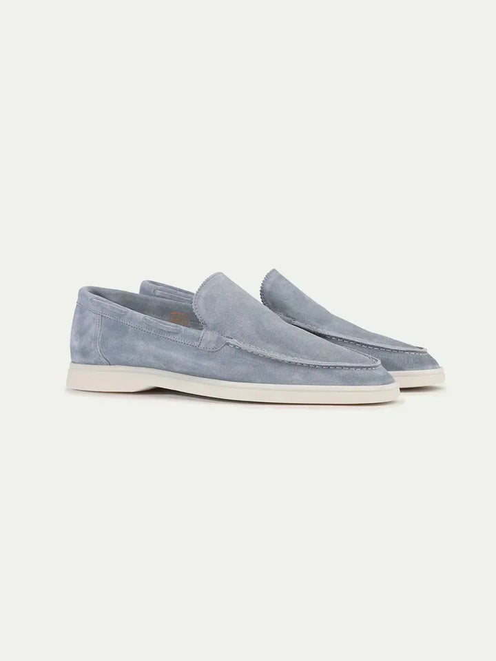 Mocassin en daim classique Bleu bébé