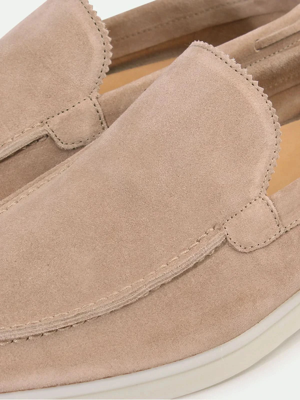 Mocassin en Daim Classique Beige