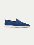Mocassin en daim classique Bleu Baie