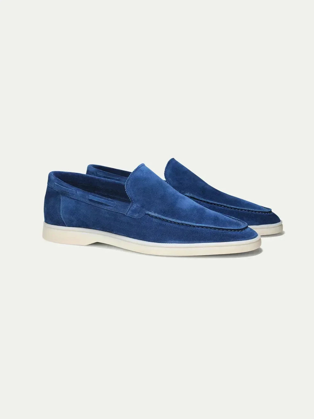 Mocassin en daim classique Bleu Baie