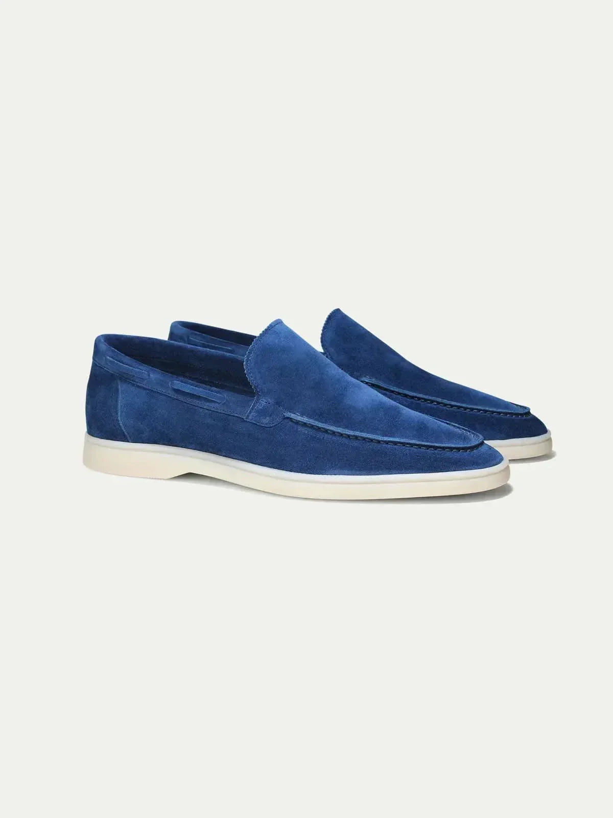 Mocassin en daim classique Bleu Baie