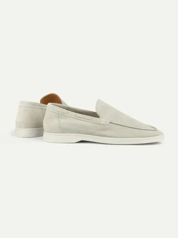 Mocassin en Suède Classique Crème