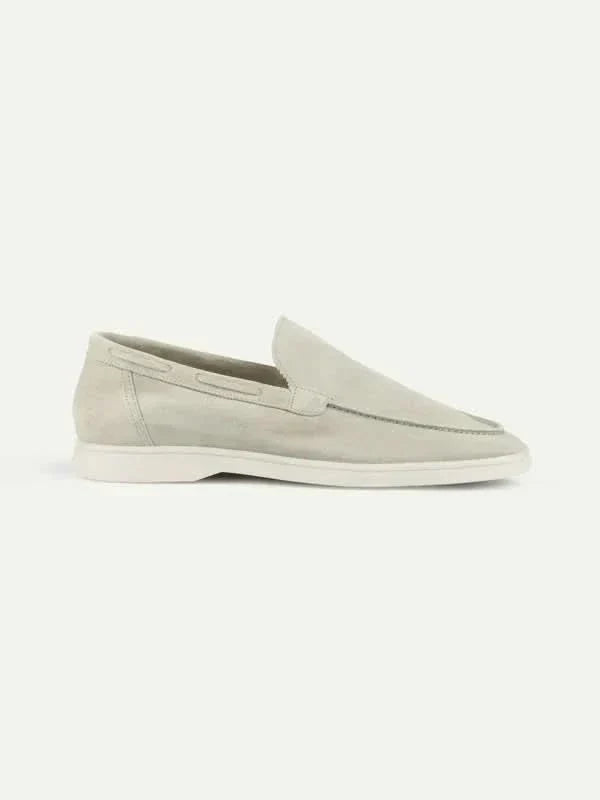 Mocassin en Suède Classique Crème