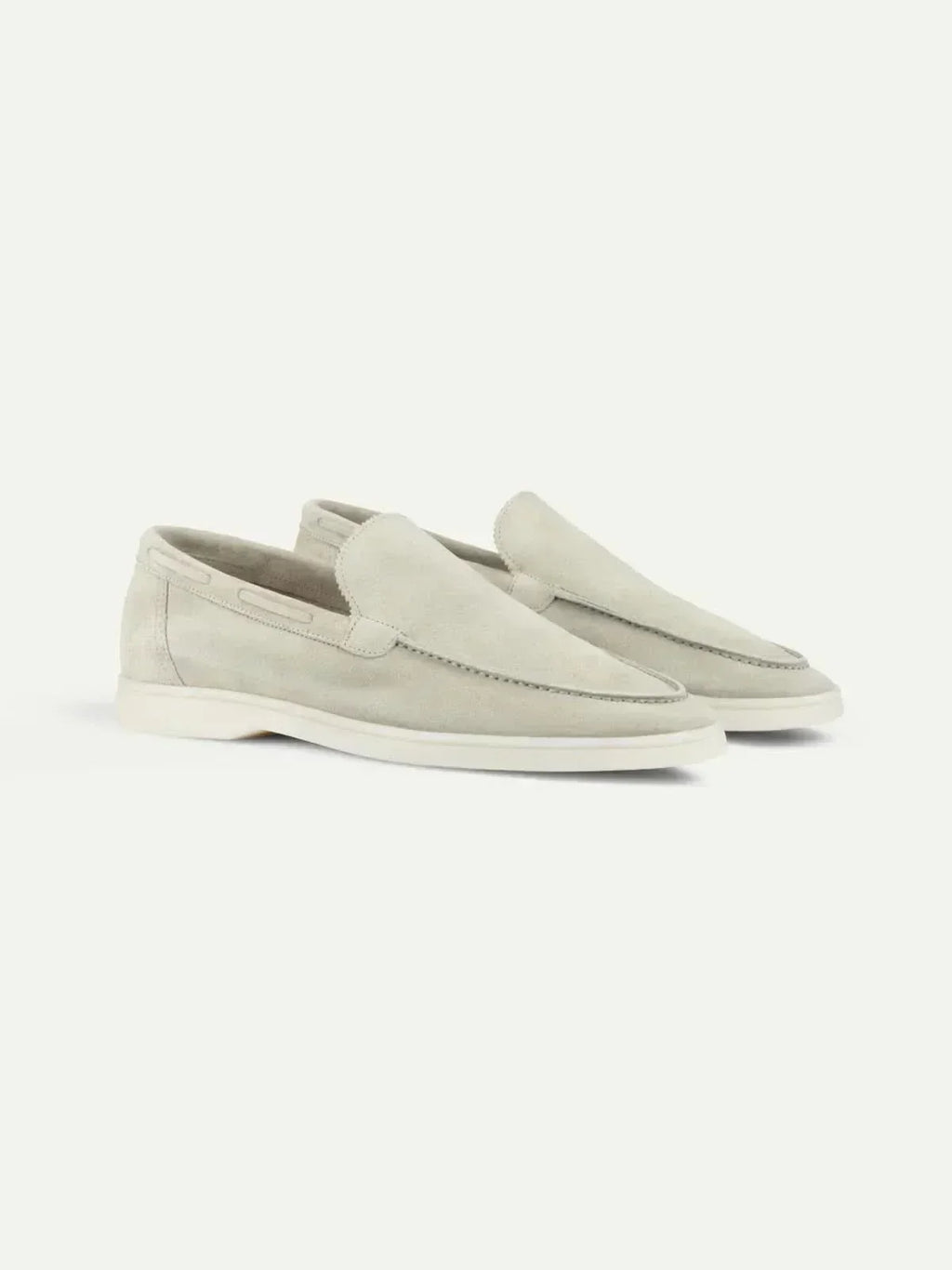 Mocassin en Suède Classique Crème
