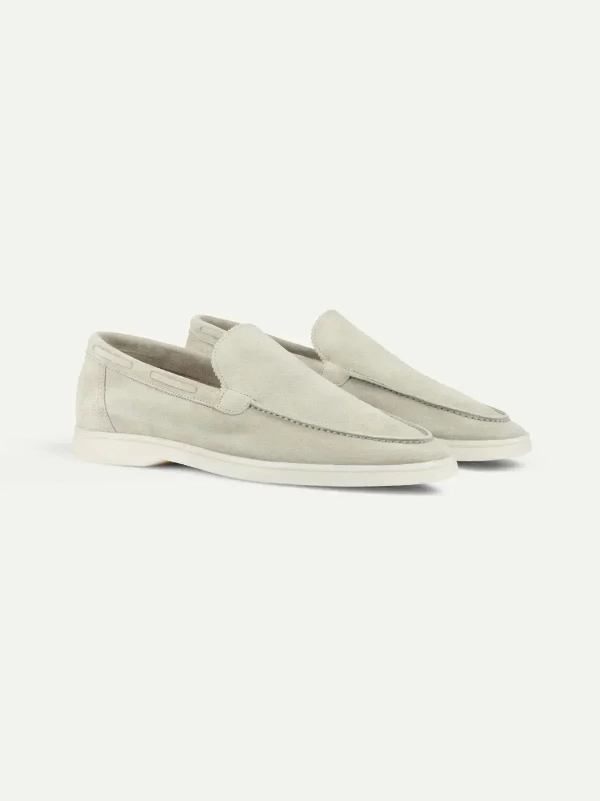 Mocassin en Suède Classique Crème