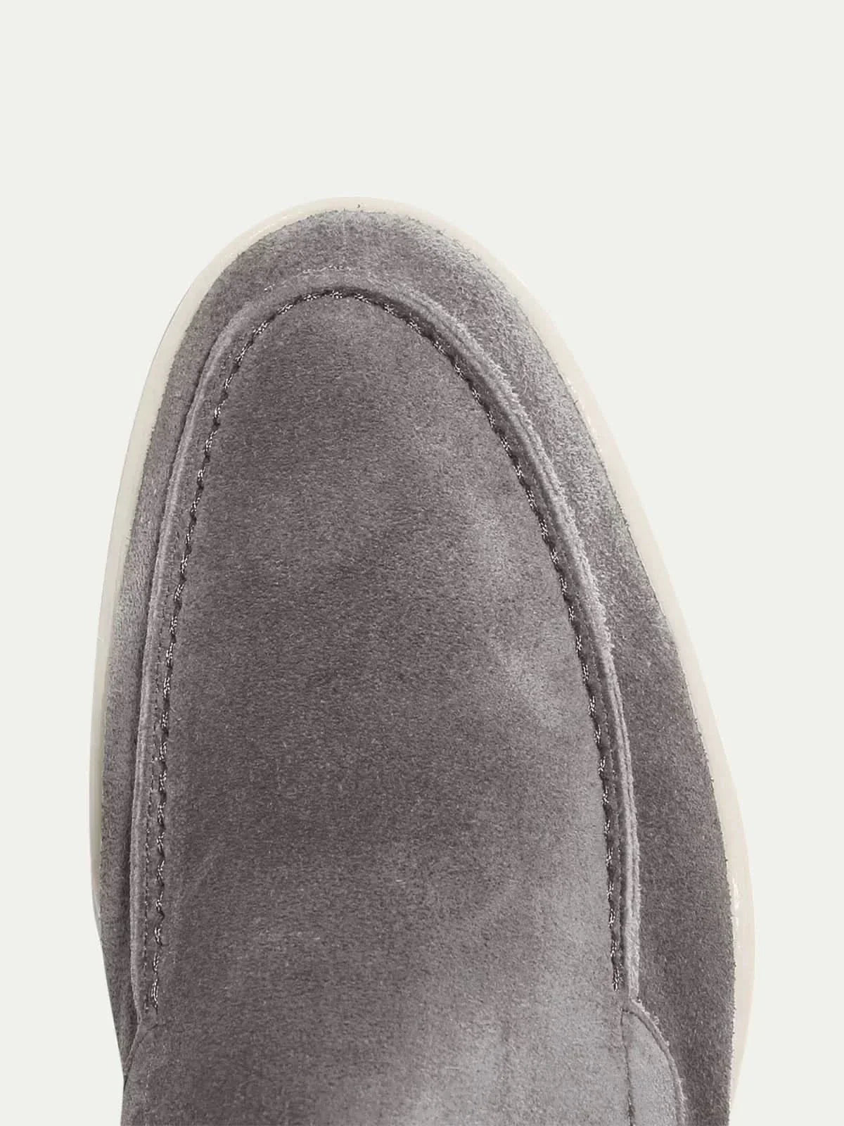 Mocassin en daim classique gris