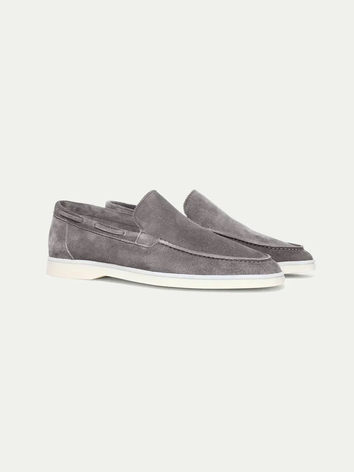 Mocassin en daim classique gris