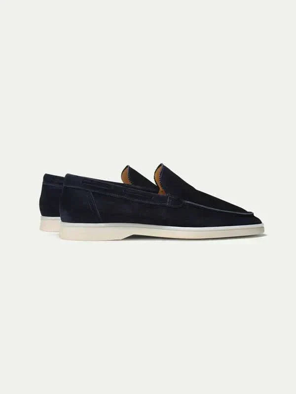 Mocassin Classique en Suède Bleu Marine
