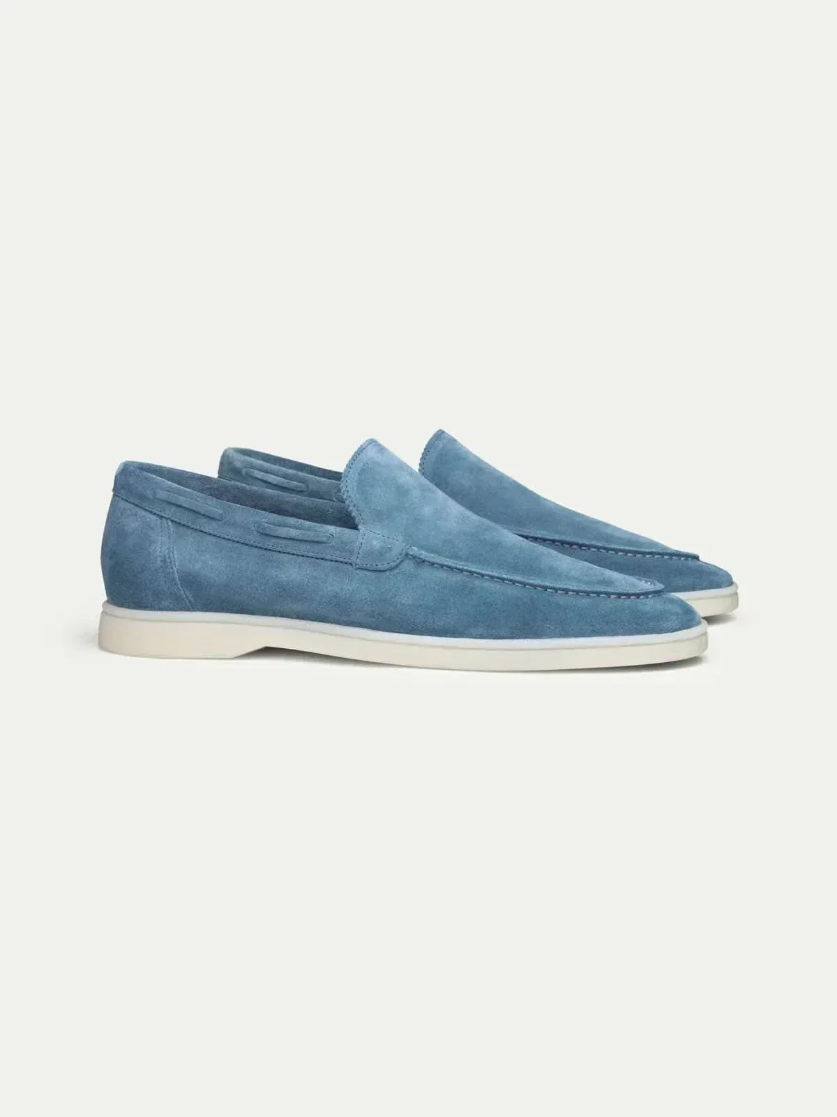 Mocassin Classique en Suède Bleu Océan