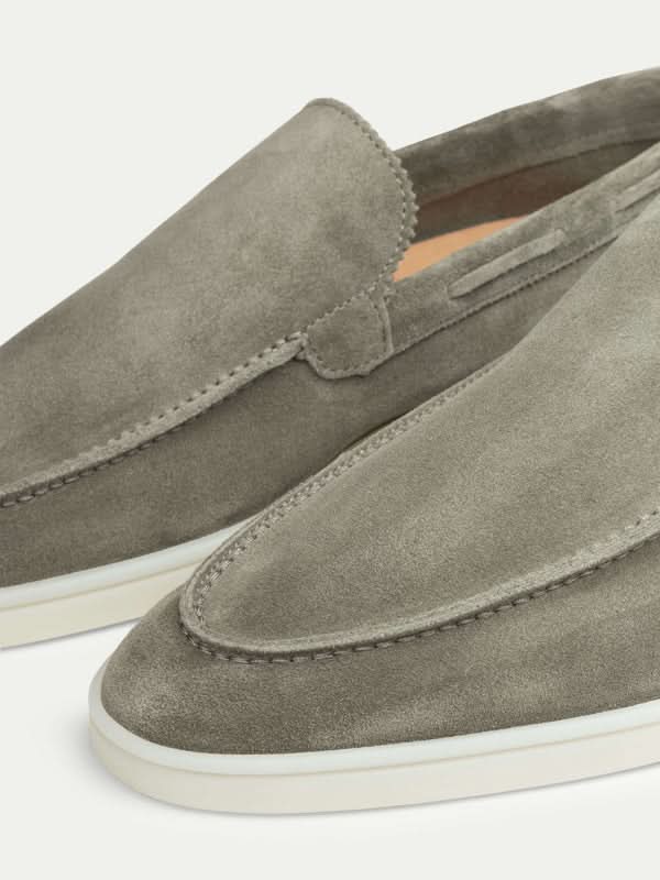 Mocassin en Suède Classique Vert Olive