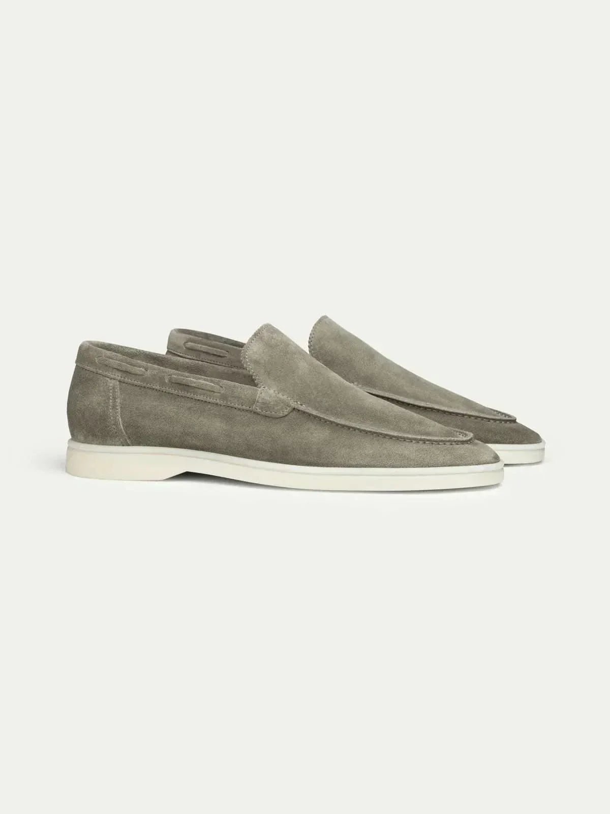 Mocassin en Suède Classique Vert Olive
