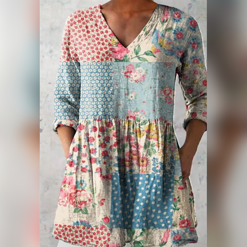 Estelle | Chemise longue avec décolleté en V